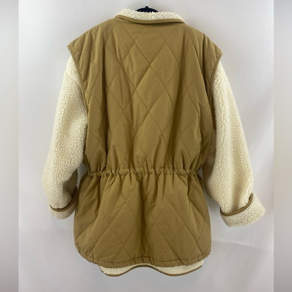Quilted 2 in 1 Sherpa Women's Jacket & Vest - Picture 6 of 16